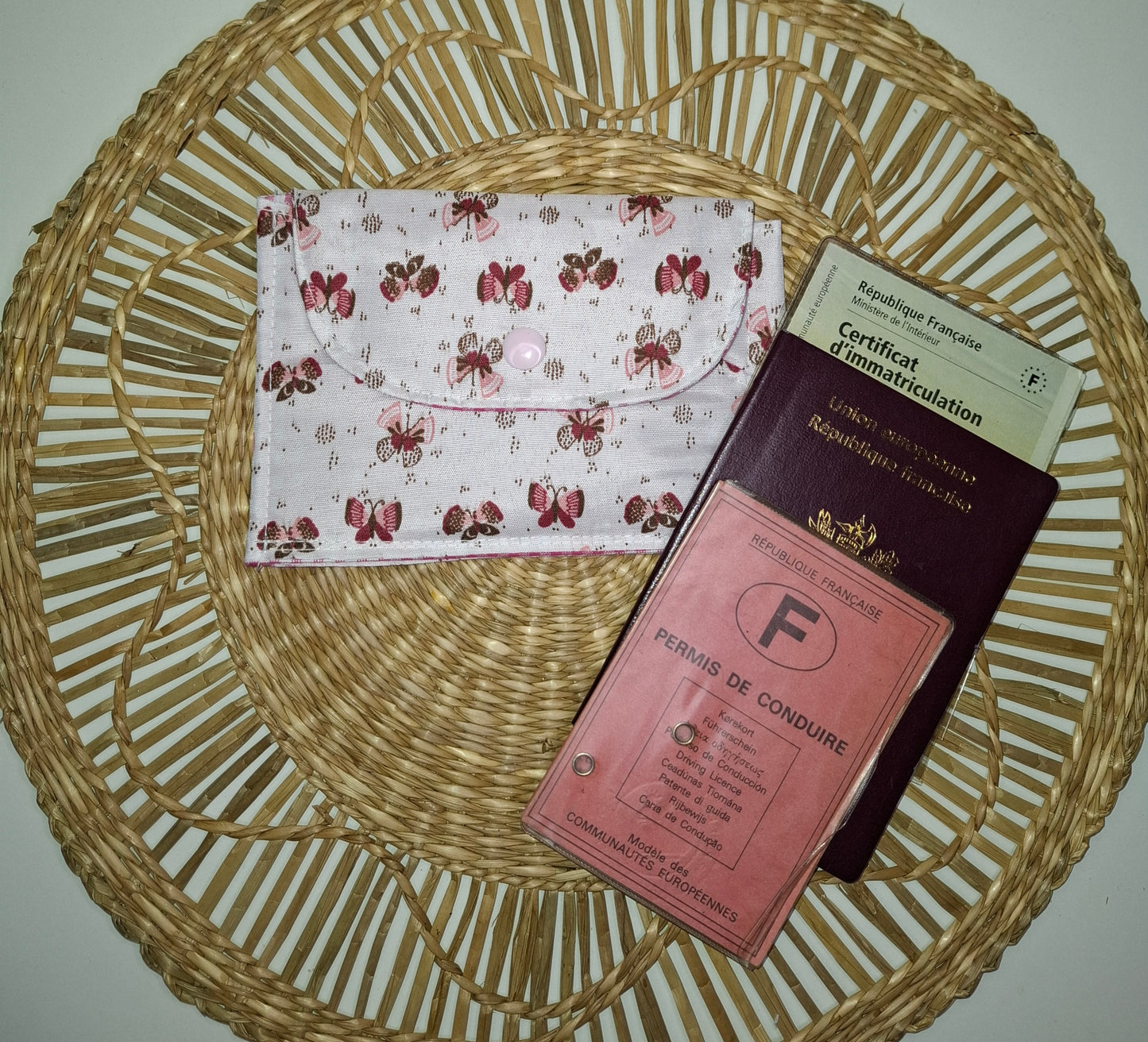Pochette à Documents "La papillon blanc"