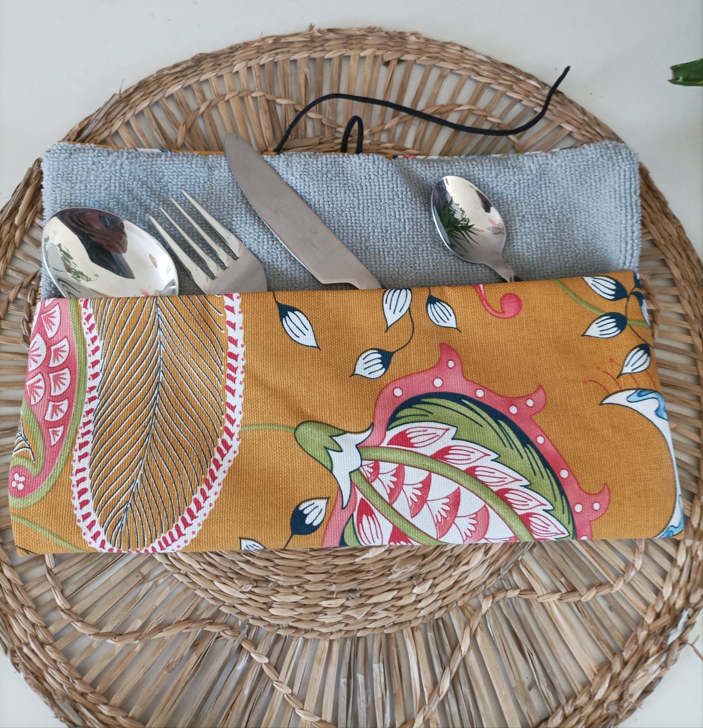 Pochette à Couverts " Tropical "