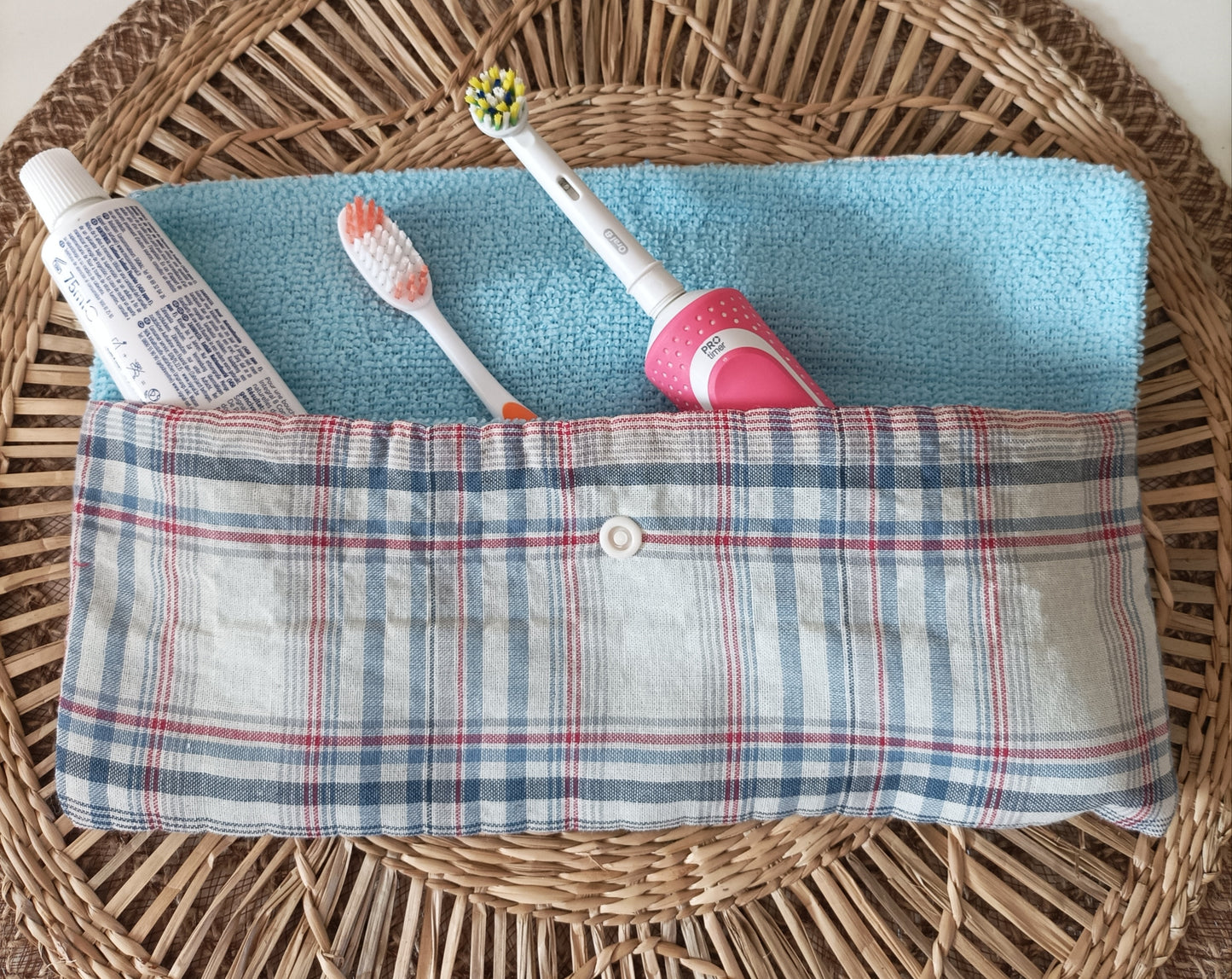 Pochette à Brosse à Dents "Le Chambray H "