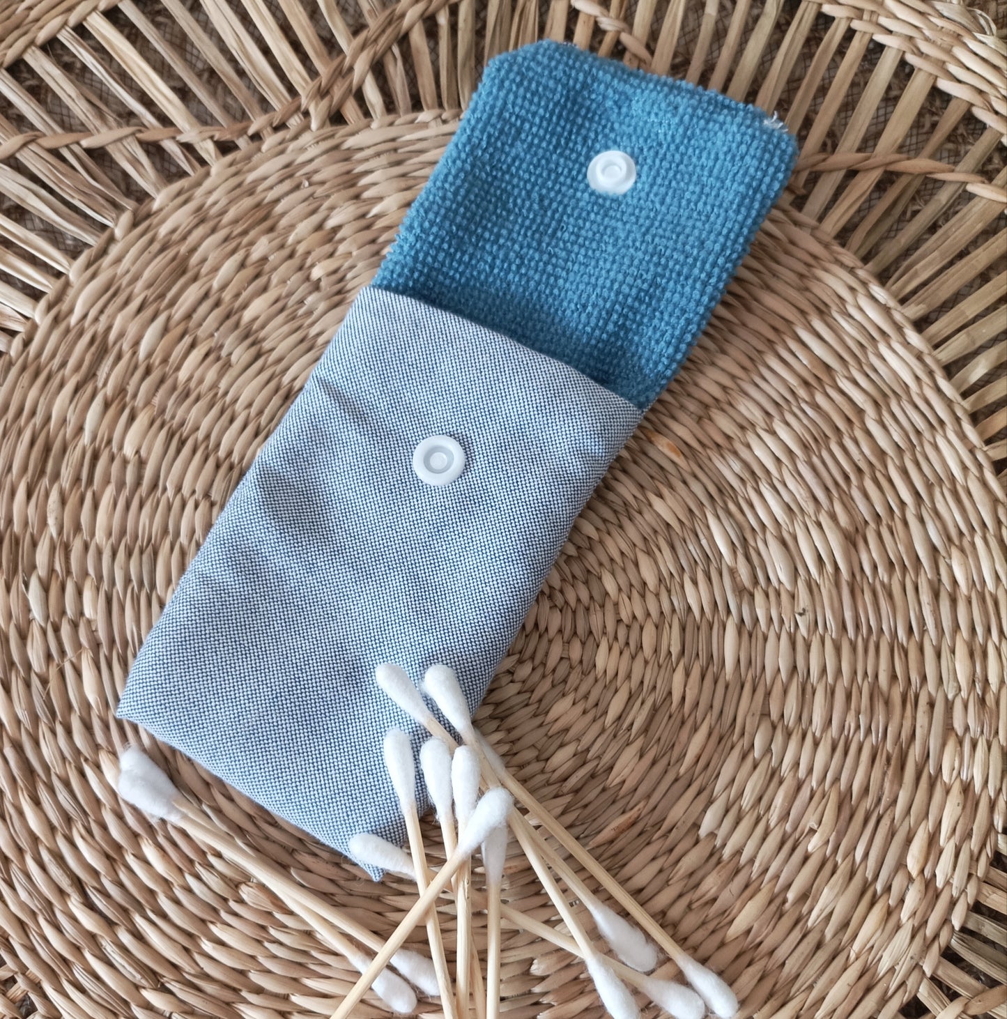 Pochette à Coton-Tiges " Le chiné H "