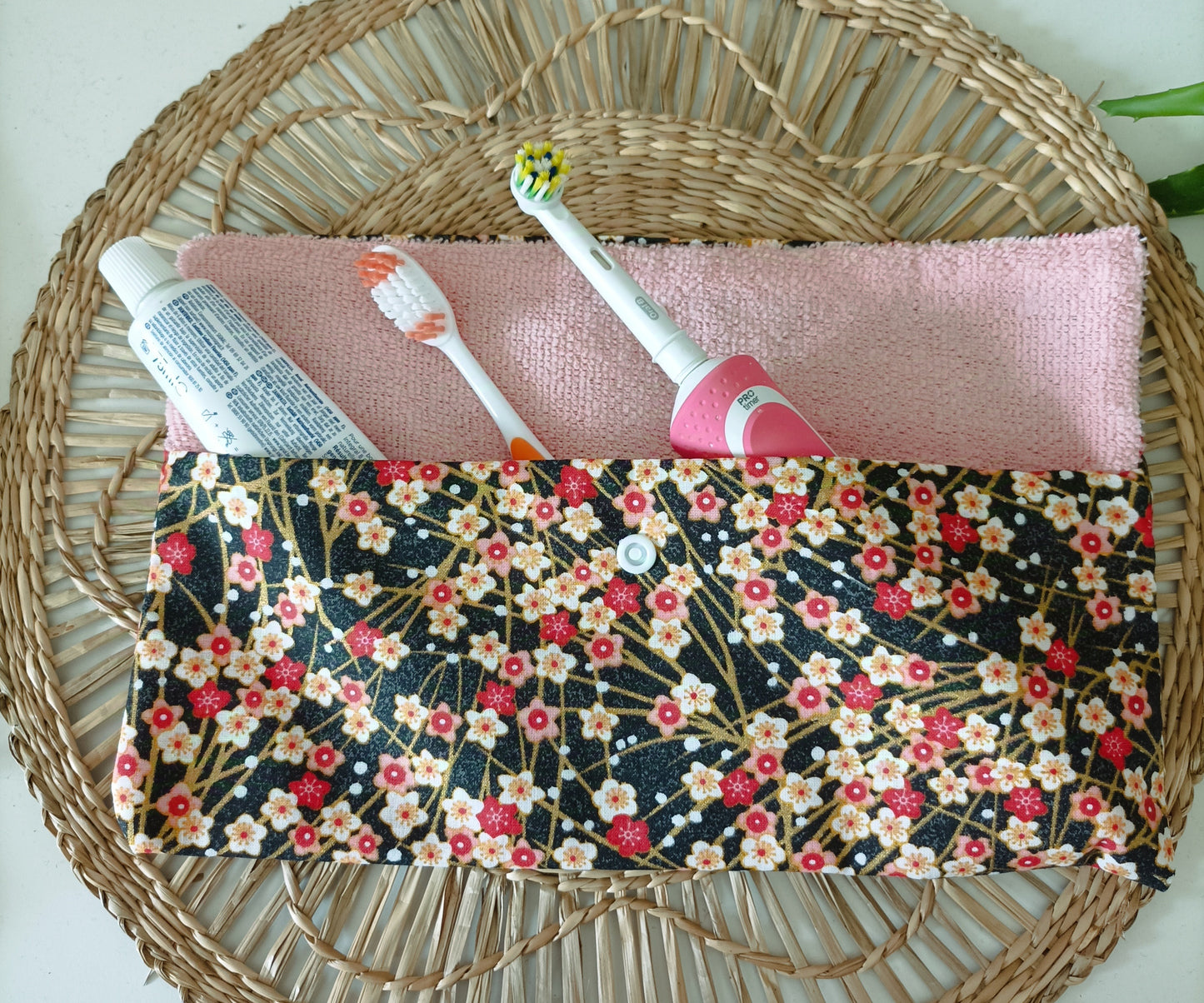 Pochette à Brosse à Dents " Japon rose "
