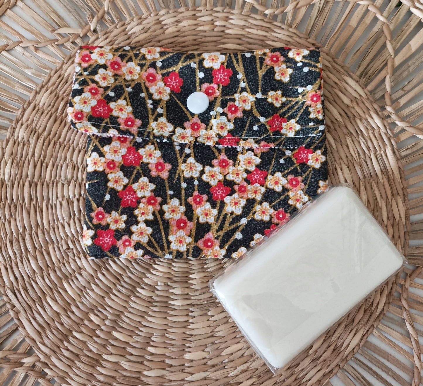 Pochette à Savon Nomade " Japon rose "