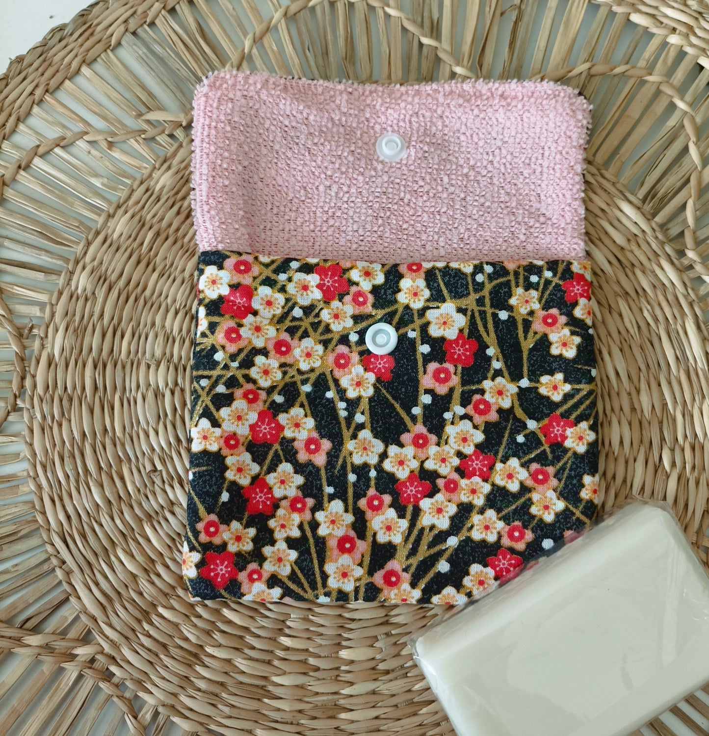 Pochette à Savon Nomade " Japon rose "