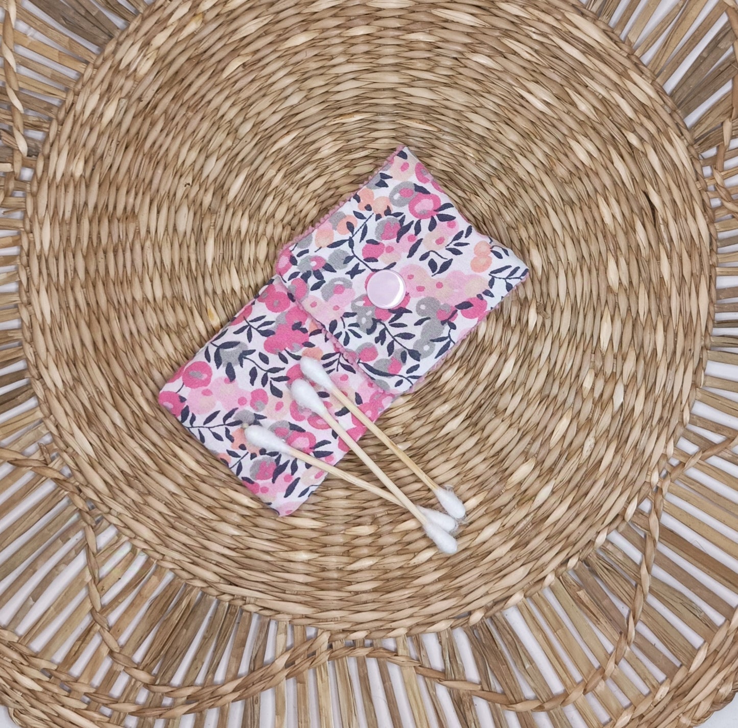 Pochette à Coton-Tiges "L'Olivier rose "