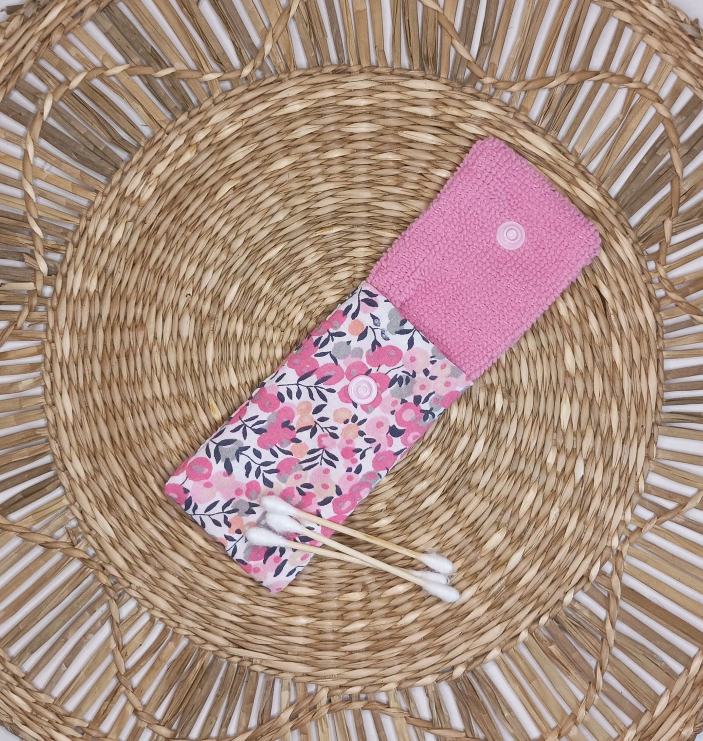 Pochette à Coton-Tiges "L'Olivier rose "