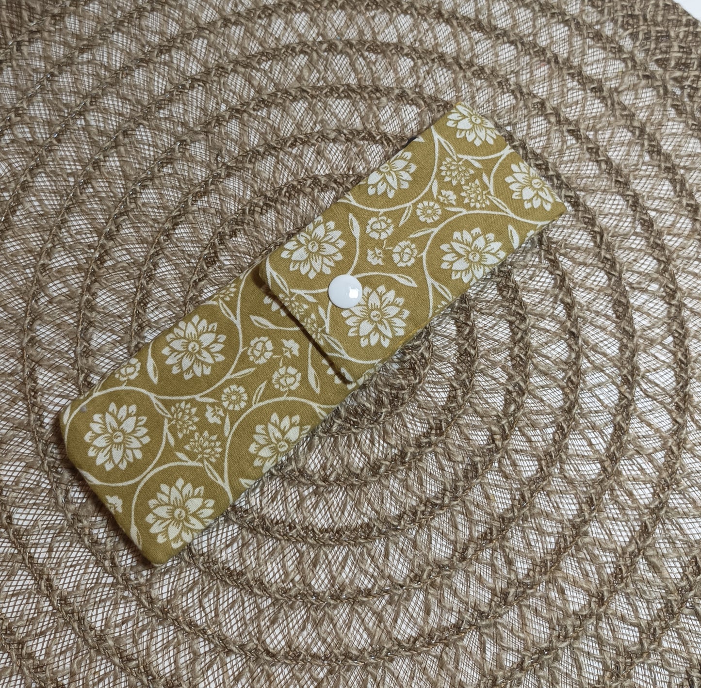 Etui à Pinceaux "Le kaki floral"