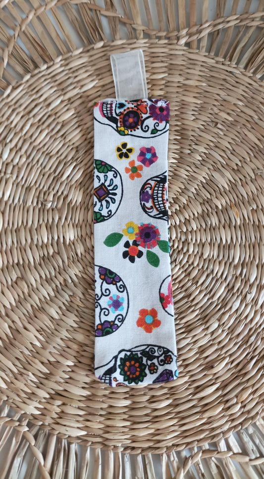 Marque-Pages en Tissu " Le Skull Blanc "
